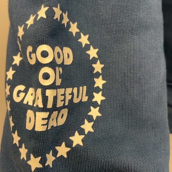 LEVI'S X GRATEFUL DEAD FLEECE blue tie dye CREWNECK SWEATSHIRT XS - Picture 6 of 9